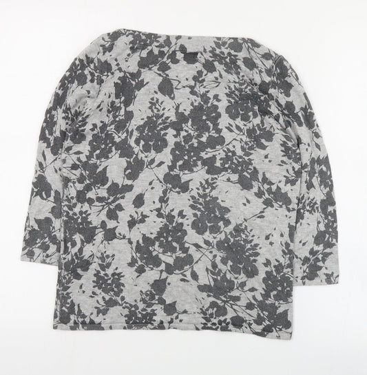 Womens UK Size S Minuet Petite Grey Pullover Jumper