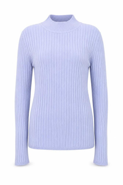 Primark Womens Blue Mock Neck  Viscose Pullover Jumper Size S