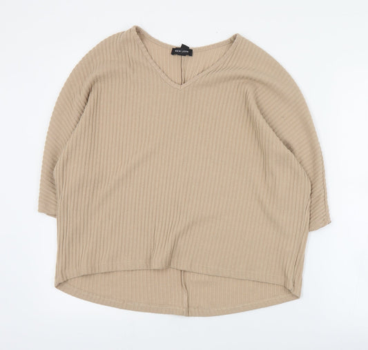 Womens UK Size S New Look Brown Pullover Jumper