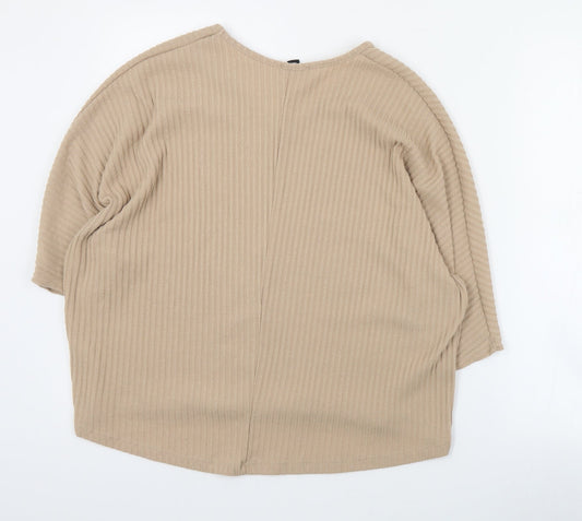 Womens UK Size S New Look Brown Pullover Jumper