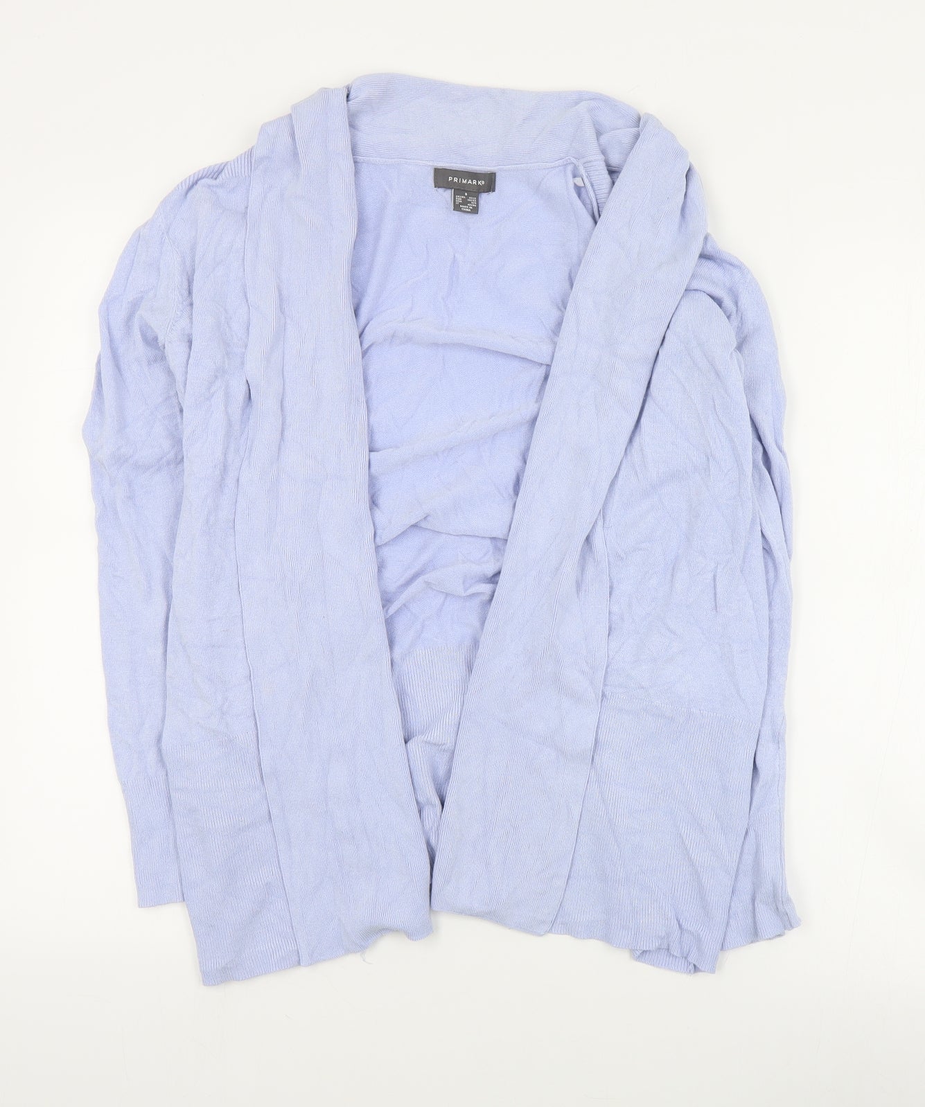Primark Womens Blue V-Neck  Acrylic Cardigan Jumper Size S