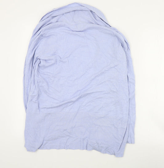Primark Womens Blue V-Neck  Acrylic Cardigan Jumper Size S