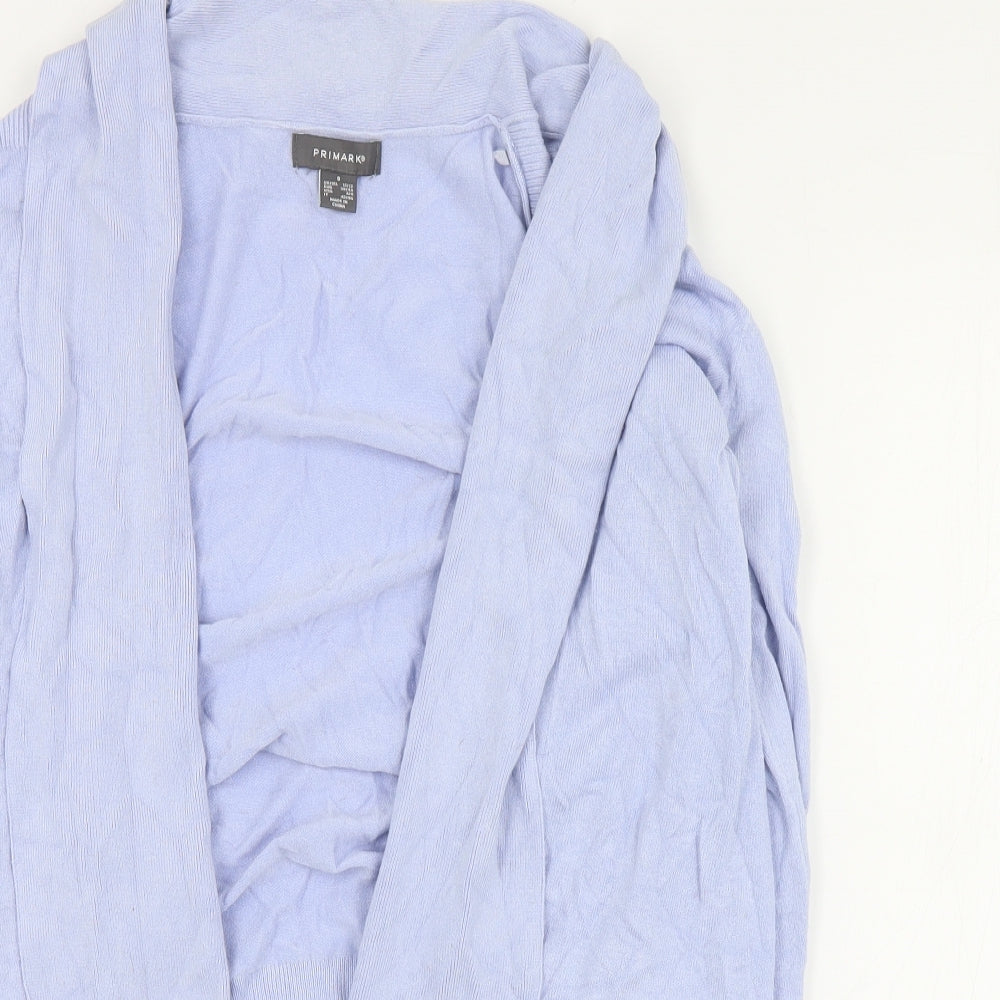 Primark Womens Blue V-Neck  Acrylic Cardigan Jumper Size S