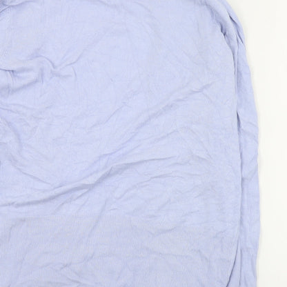 Primark Womens Blue V-Neck  Acrylic Cardigan Jumper Size S