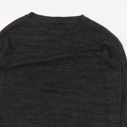 F&F Womens Grey Round Neck  Polyester Pullover Jumper Size 6