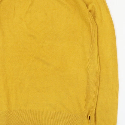Primark Womens Yellow Round Neck  Acrylic Pullover Jumper Size 2XS