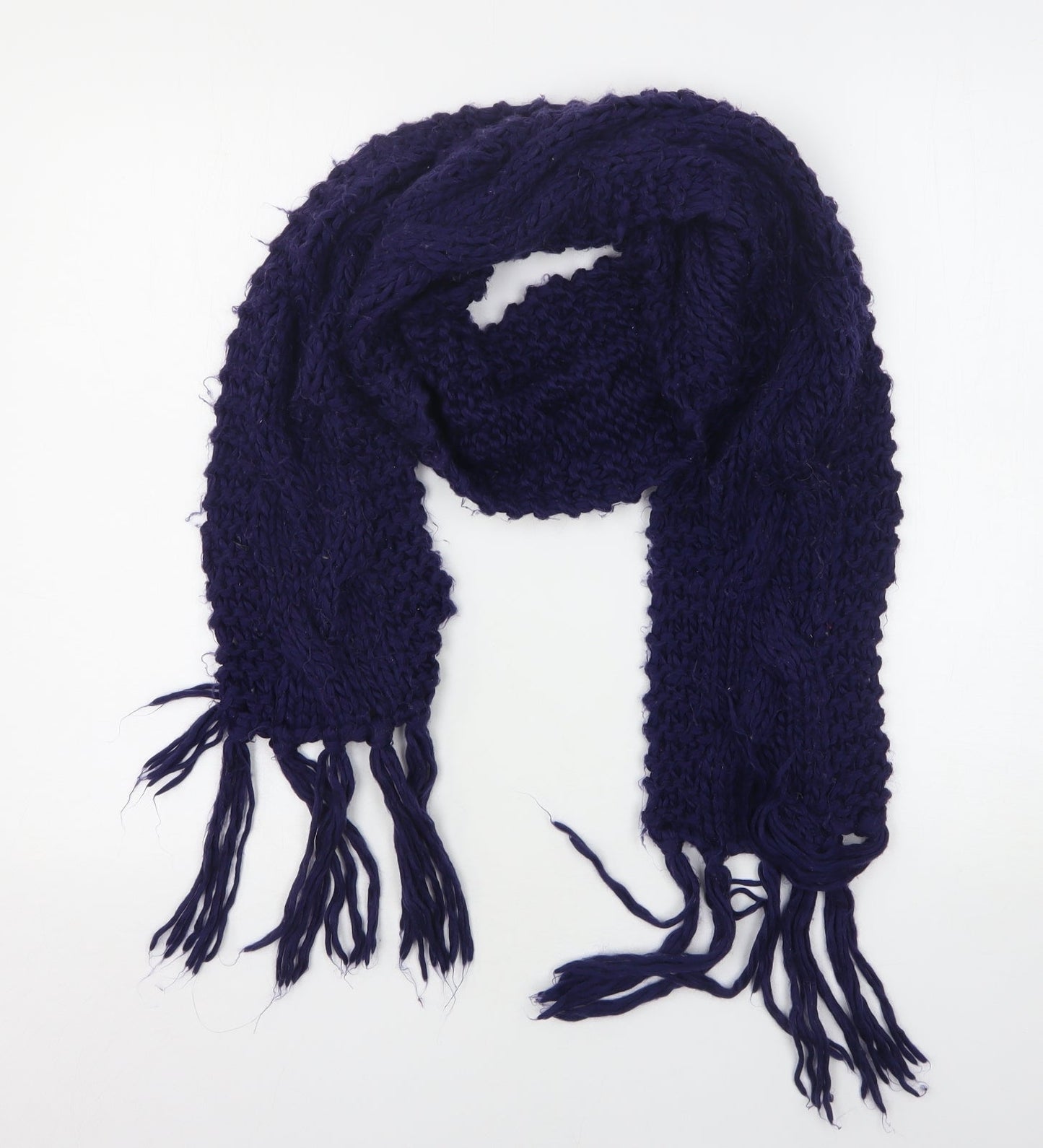 Preworn Womens Blue  Polyester  Scarf