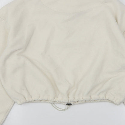 Brave Soul Womens Ivory  Polyester Pullover Sweatshirt Size M