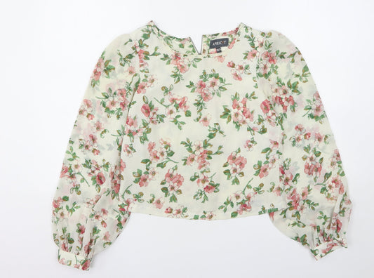 Womens UK Size M Apricot Beige Basic Blouse