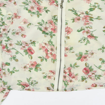 Womens UK Size M Apricot Beige Basic Blouse