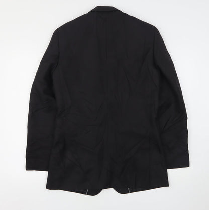 Cedar Wood State Mens Black  Polyester Jacket Suit Jacket Size 36