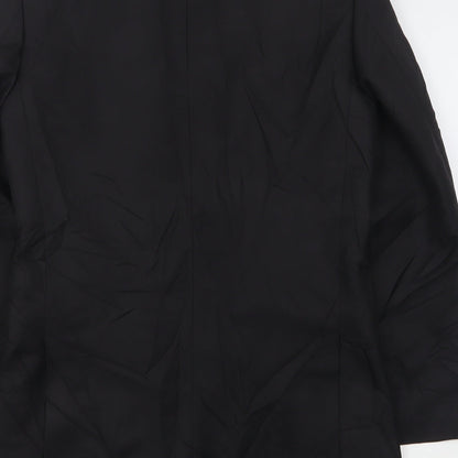 Cedar Wood State Mens Black  Polyester Jacket Suit Jacket Size 36