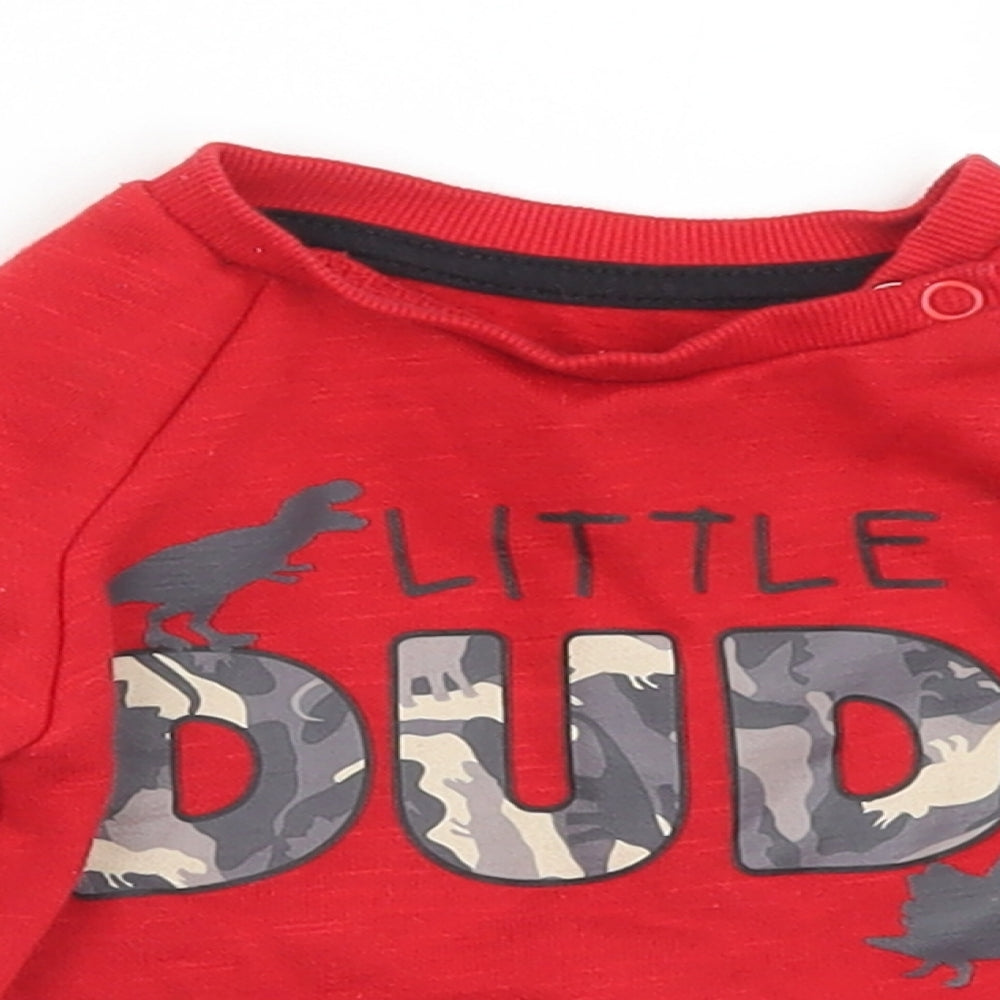 Primark Boys Red Camouflage Cotton Pullover Jumper Size 6-9 Months  Snap - Little Dude