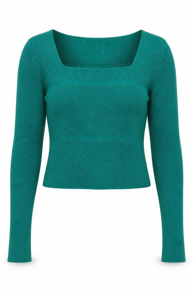 Womens UK Size M SheIn Green Pullover Jumper
