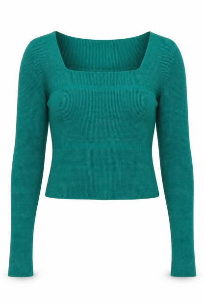 Womens UK Size M SheIn Green Pullover Jumper