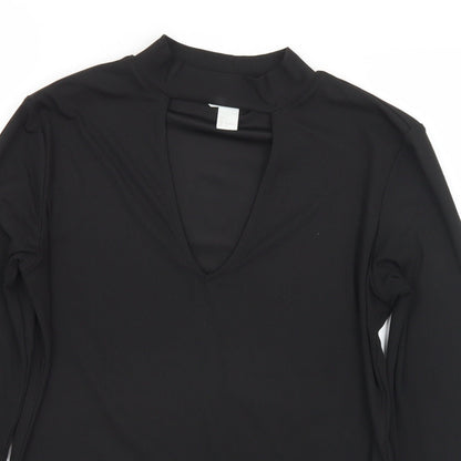 Womens UK Size L H&M Black Basic T-Shirt