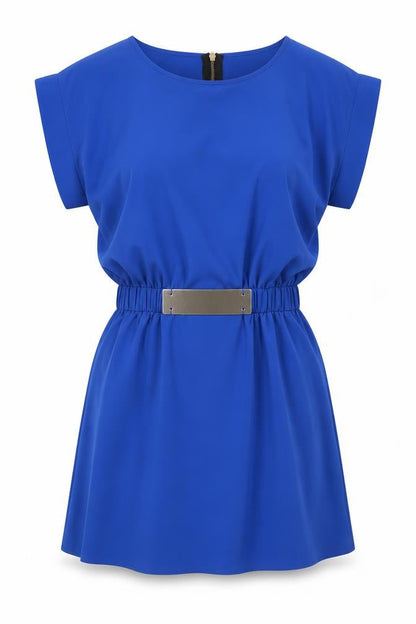 Madam Rage Womens Blue  Polyester Mini  Size 12  Round Neck Zip