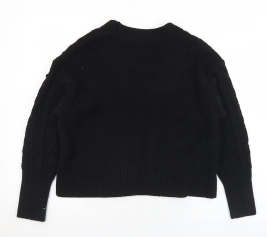 Womens UK Size XS River Island Black Cardigan Jumper