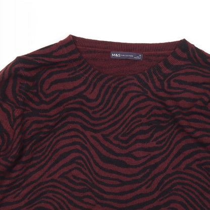 Womens UK Size 14 Marks and Spencer Purple Pullover Jumper
