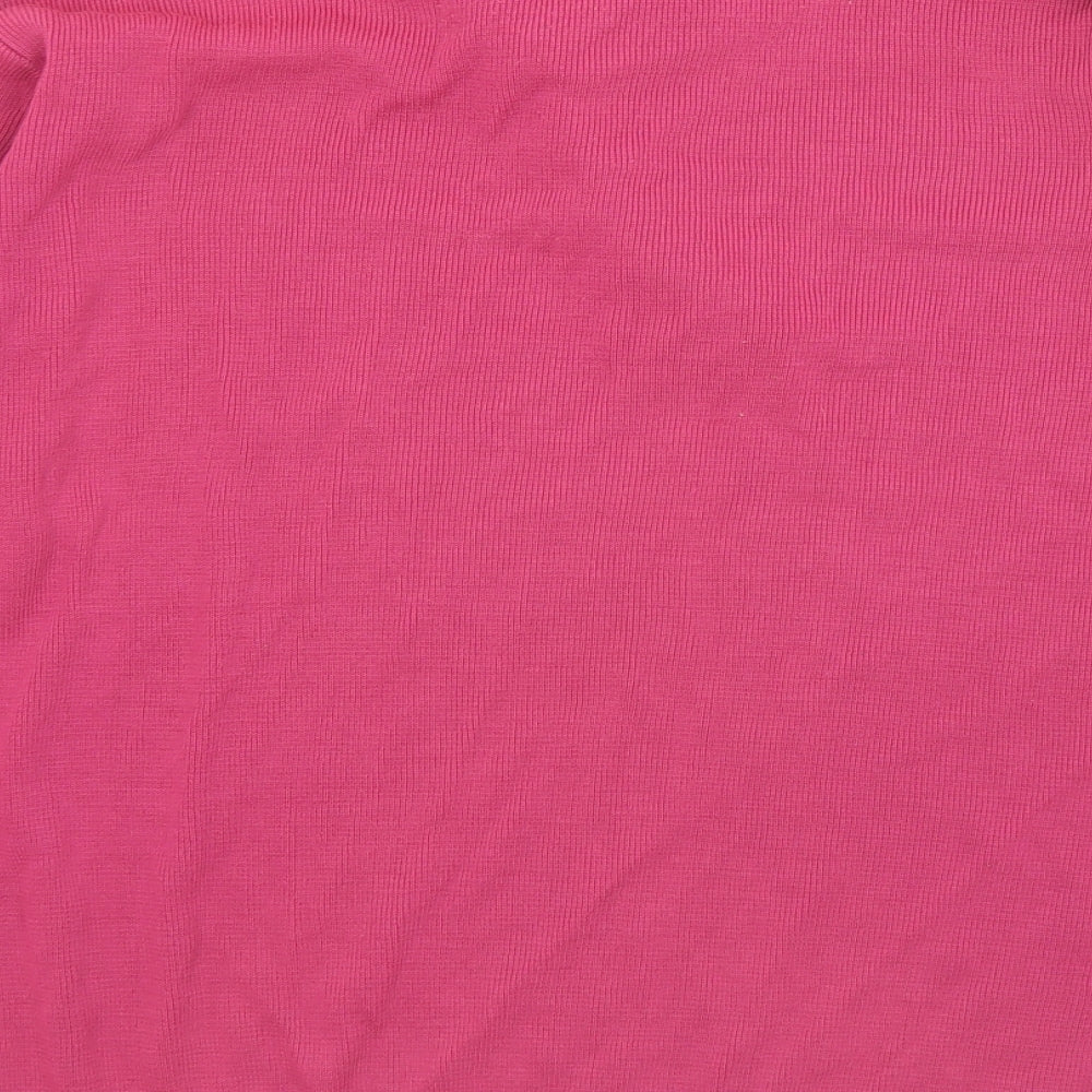 Andre De Brett Womens Pink Collared  Acrylic Pullover Jumper Size 20   - 20/22