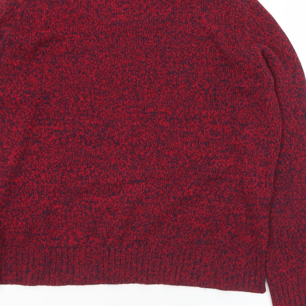 Womens UK Size S Divided Red Pullover Jumper