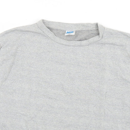 WA Womens Grey  Cotton Pullover Sweatshirt Size L