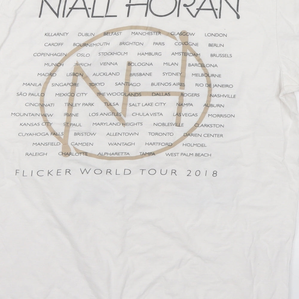 Womens UK Size S Preworn White Basic T-Shirt