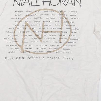 Womens UK Size S Preworn White Basic T-Shirt