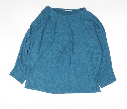 Womens UK Size S Made in Italy Blue Pullover Jumper