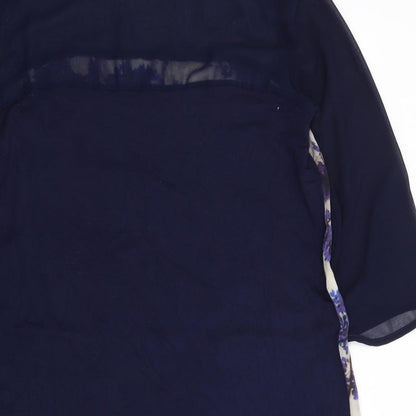 Principles Womens Blue Floral Polyester Shift  Size 16  Round Neck Pullover