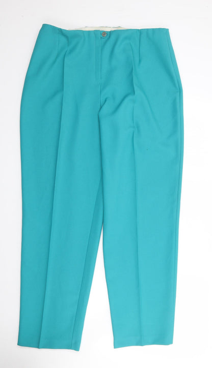 Originals by Slimma Womens Green  Polyester Trousers  Size 18 L30 in Regular Zip