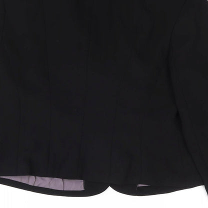 Linea Womens Black  Polyester Jacket Suit Jacket Size 14