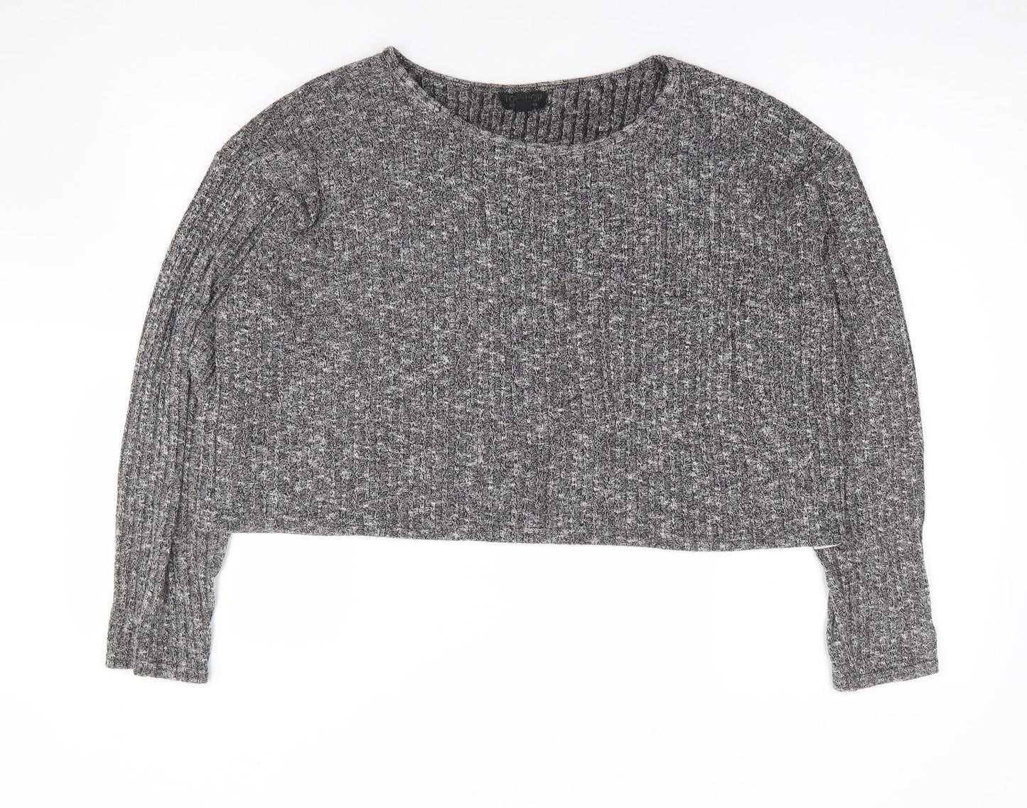 Womens UK Size 8 Topshop Grey Jersey T-Shirt