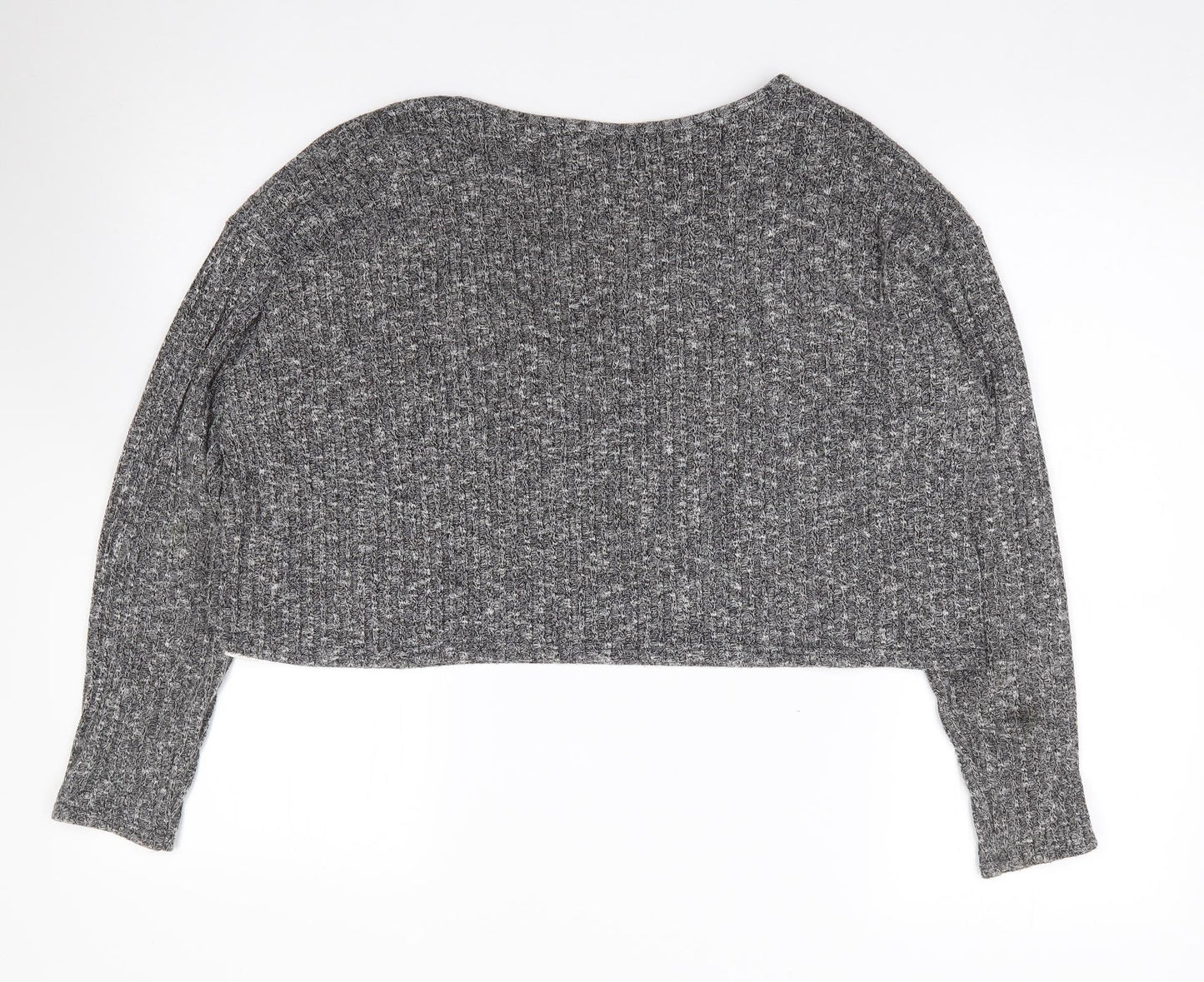 Womens UK Size 8 Topshop Grey Jersey T-Shirt