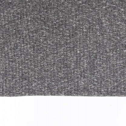 Womens UK Size 8 Topshop Grey Jersey T-Shirt