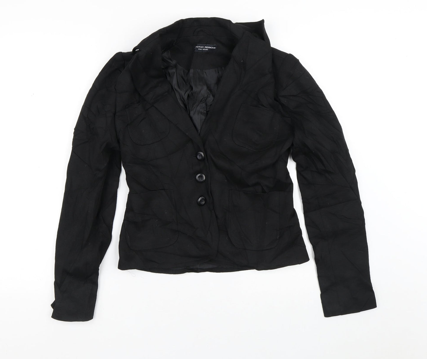 Womens UK Size 10 Dorothy Perkins Black Jacket