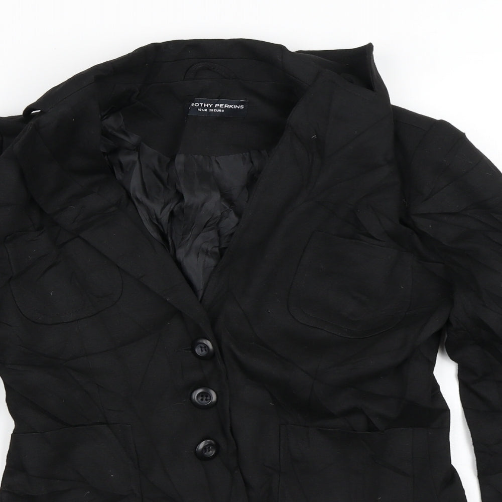 Womens UK Size 10 Dorothy Perkins Black Jacket