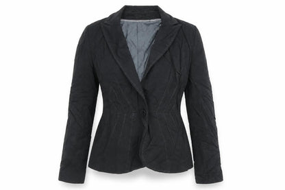 Marks & Spencer Womens Grey Striped  Jacket Blazer Size 10  Button
