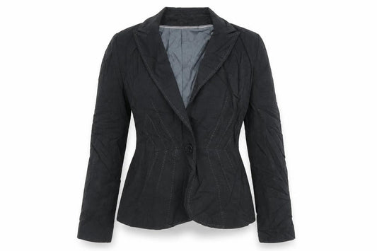 Marks & Spencer Womens Grey Striped  Jacket Blazer Size 10  Button
