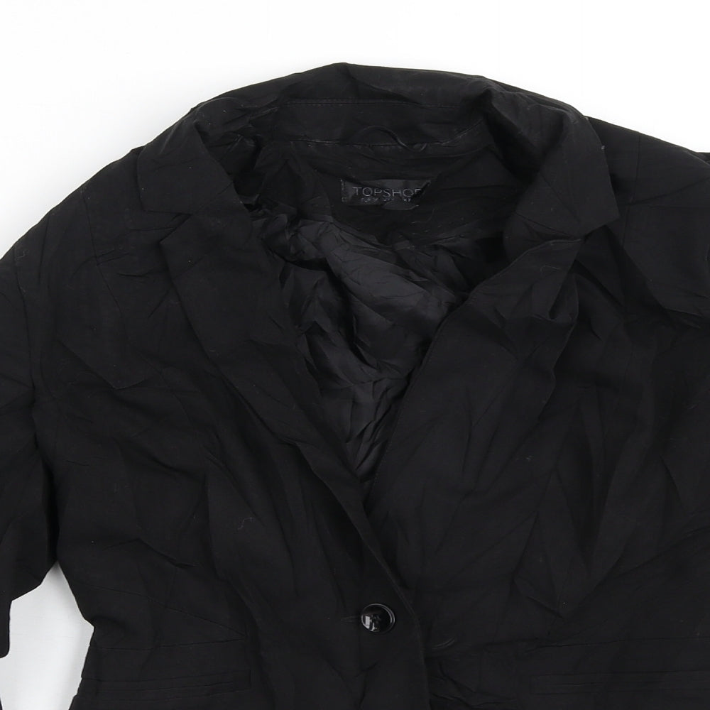 Womens UK Size 8 Topshop Black Jacket