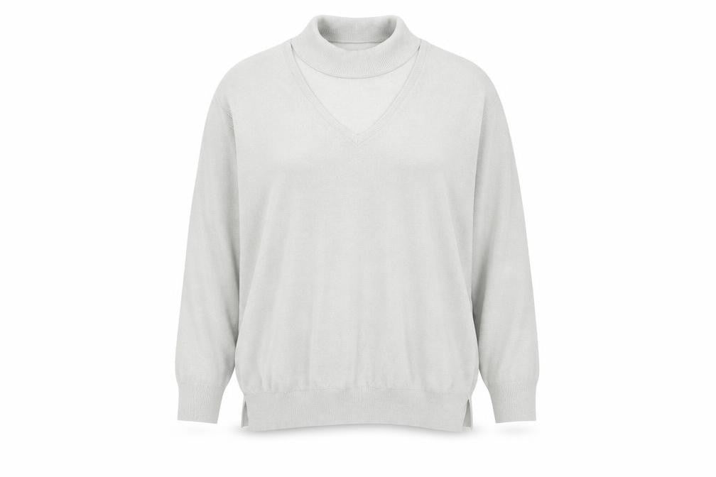 Womens UK Size 18 NEXT Silver Pullover Jumper