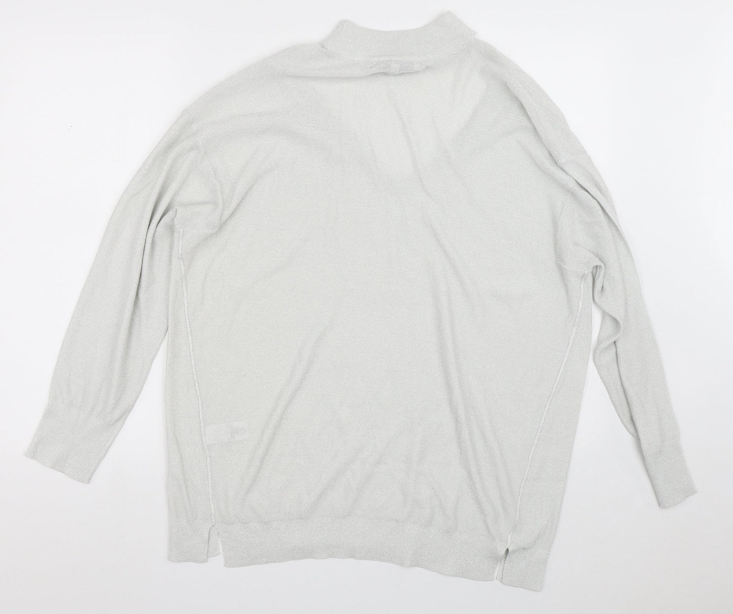Womens UK Size 18 NEXT Silver Pullover Jumper