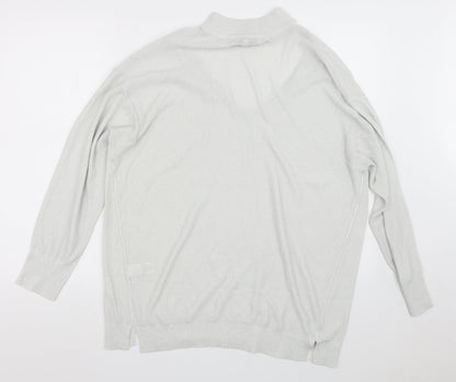 Womens UK Size 18 NEXT Silver Pullover Jumper