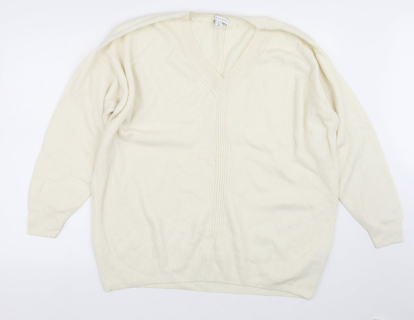 Womens UK Size S Topshop Beige Pullover Jumper