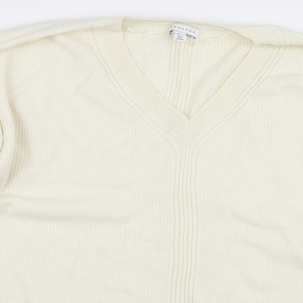 Womens UK Size S Topshop Beige Pullover Jumper