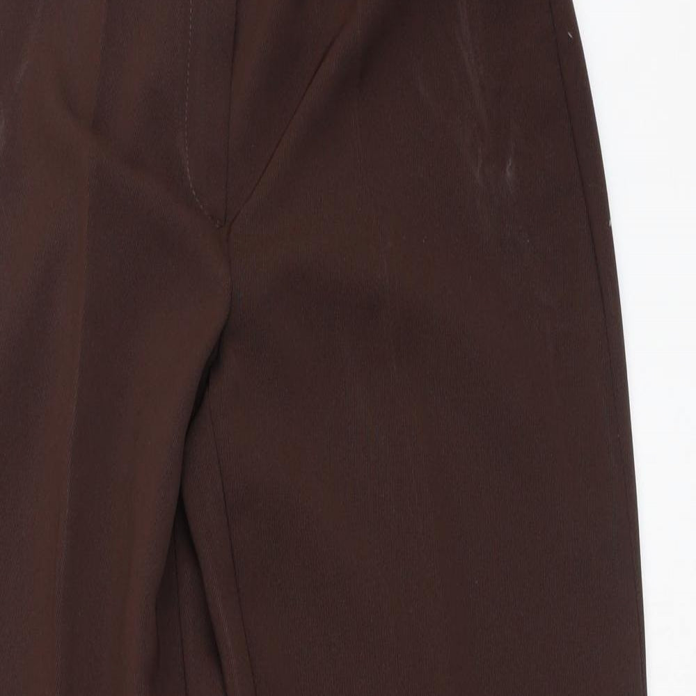Monte Napoleone Mens Brown  Polyester Trousers  Size 40 L29 in Regular