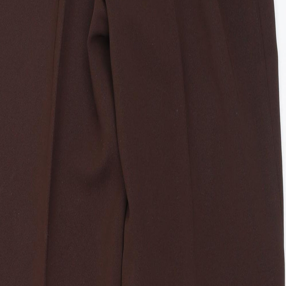 Monte Napoleone Mens Brown  Polyester Trousers  Size 40 L29 in Regular