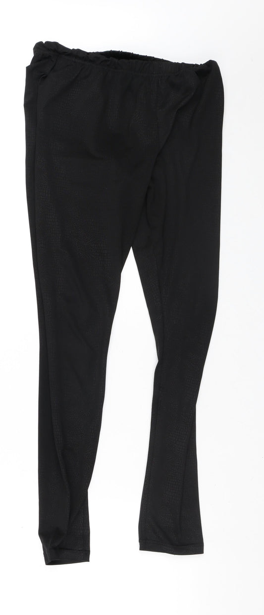 Womens UK Size S Preworn  Cargo Black Leggings