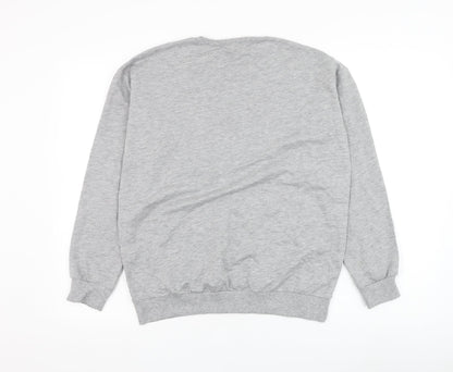Select Womens Grey  Cotton Pullover Sweatshirt Size S  Pullover