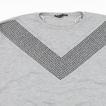 Select Womens Grey  Cotton Pullover Sweatshirt Size S  Pullover